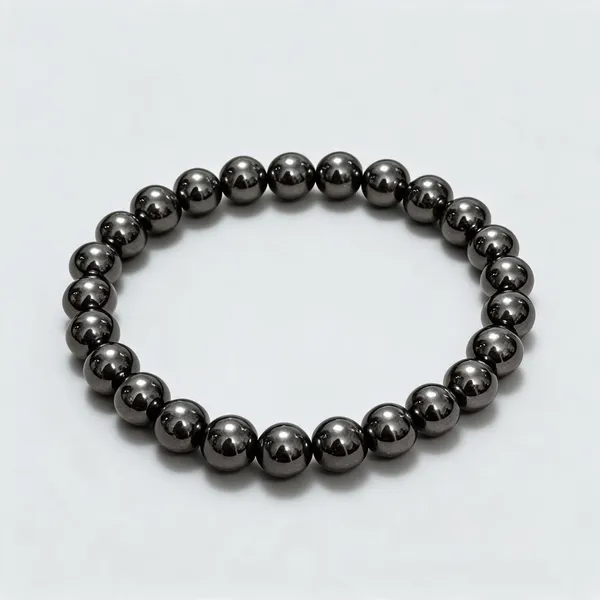 Silver_Hematite_Crystal_Beaded_Bracelet_For_Unisex