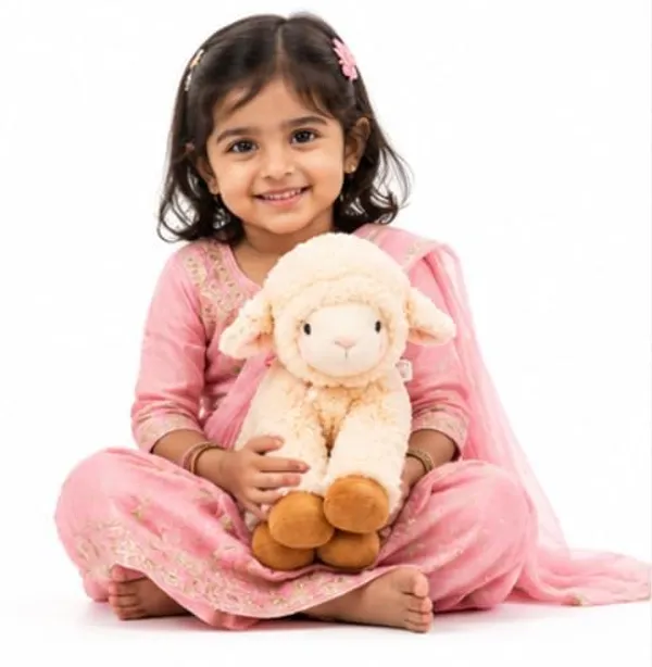 Lamb_Plush_Toy_With_Lace_Collar