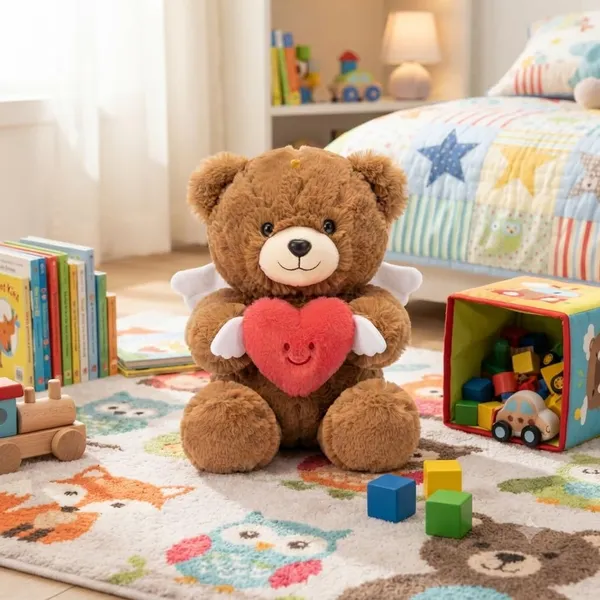 Teddy_Bear_Plush_Toy_With_Heart_Cushion