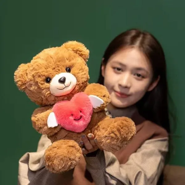 Teddy_Bear_Plush_Toy_With_Heart_Cushion