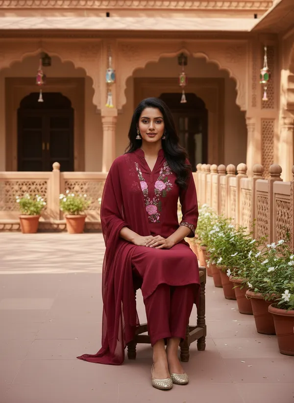 Women_Rayon_Slub_Kurta_Pant_set_with_Digital_Printed_Dupatta