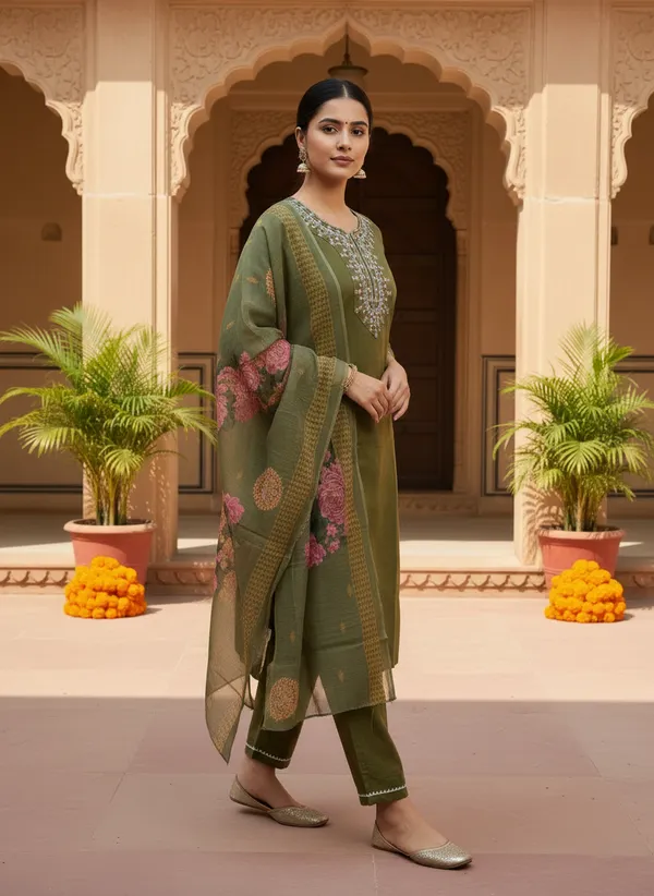 Women_Rayon_Slub_Kurta_Pant_set_with_Digital_Printed_Dupatta