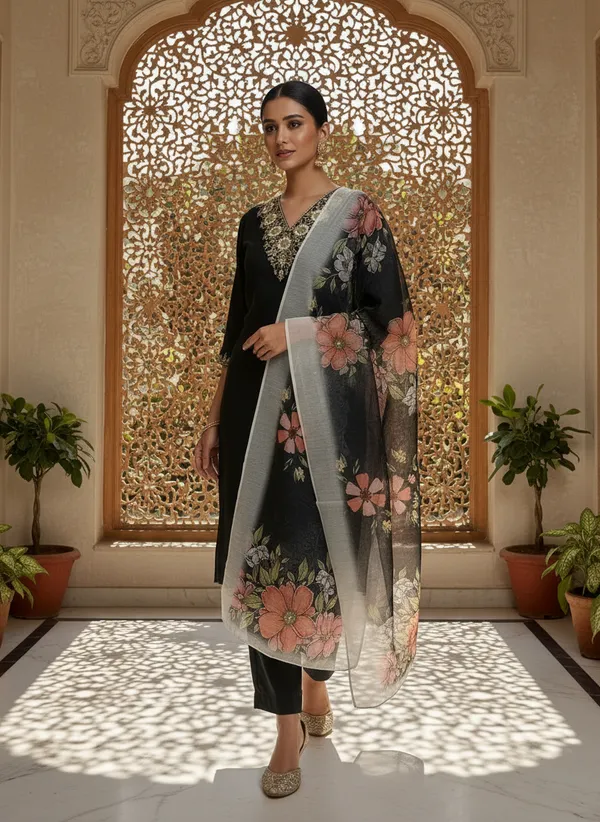 Women_Rayon_Slub_Kurta_Pant_set_with_Digital_Printed_Dupatta