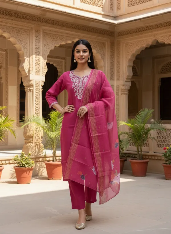 Women_Rayon_Slub_Kurta_Pant_set_with_Digital_Printed_Dupatta