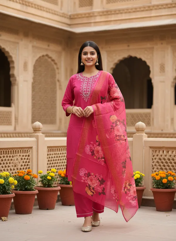 Women_Rayon_Slub_Kurta_Pant_set_with_Digital_Printed_Dupatta