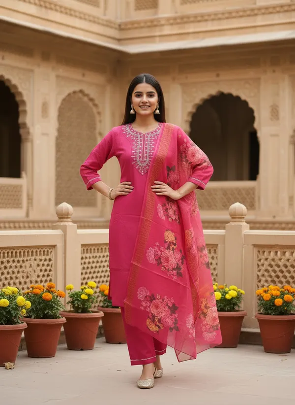 Women_Rayon_Slub_Kurta_Pant_set_with_Digital_Printed_Dupatta