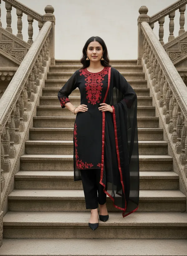 Women_Flux_Georgette_Kurta_Pant_set_with_Nasmin_Dupatta
