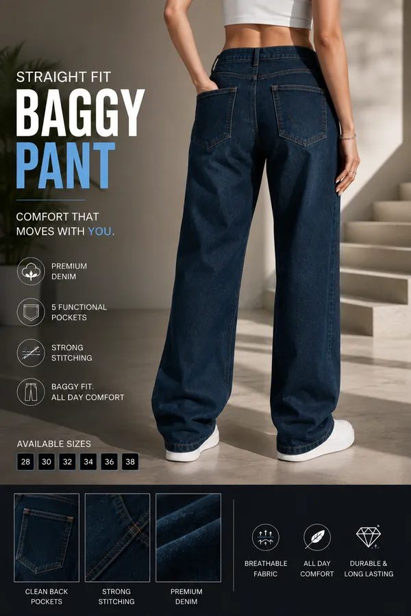 Women_Dark_Blue_Whisker_Straight_Fit_Washed_Baggy_Jeans