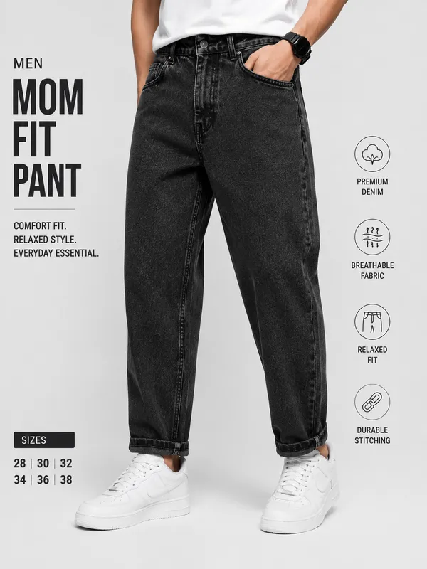 Men_Mom_fit_Charcoal_Grey_Pant