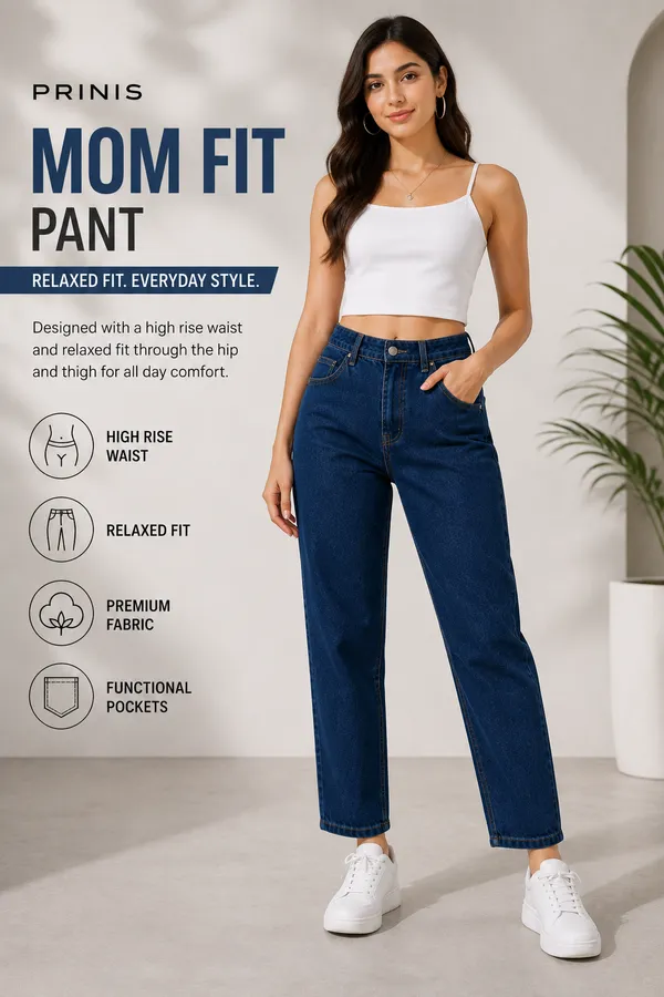 Women_Dark_Blue_Mom_Fit_Jeans