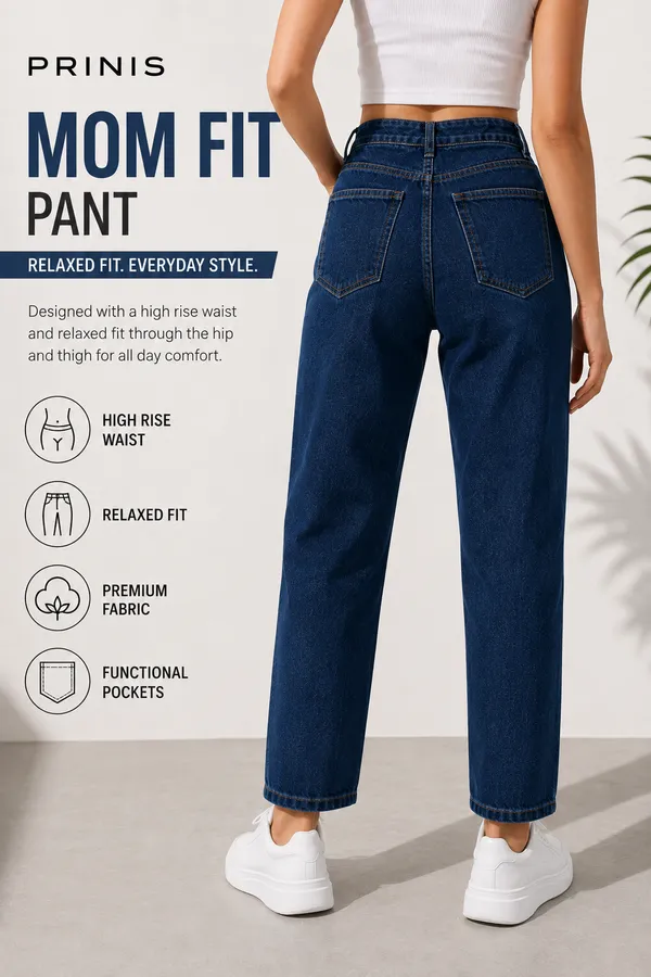 Women_Dark_Blue_Mom_Fit_Jeans