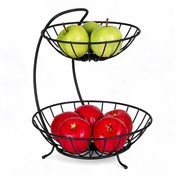 Black_Metal_Two-Tier_Fruit_Basket_For_Kitchen,_Dining_Area,_Fruit_And_Vegetable_Storage