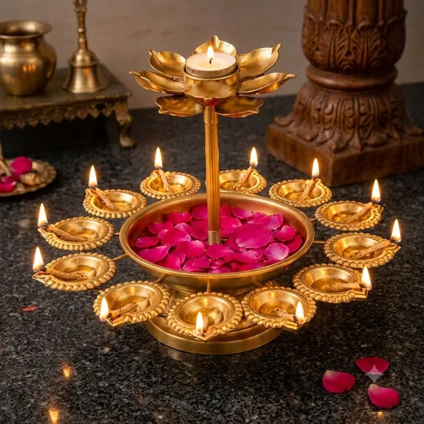 Gold_Metal_Diya_Puja_Thali_Set_For_Puja_Ceremonies,_Festivals,_Home_Temple_And_Devotional_Gifting
