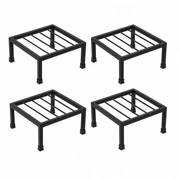 Black_Metal_Square_Support_Stand_Set_For_Plant_Support,_Display_Arrangement,_Garden_And_Balcony_Use