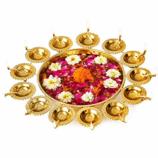 Metal_Festive_Floral_Diya_Pooja_Thali_Set