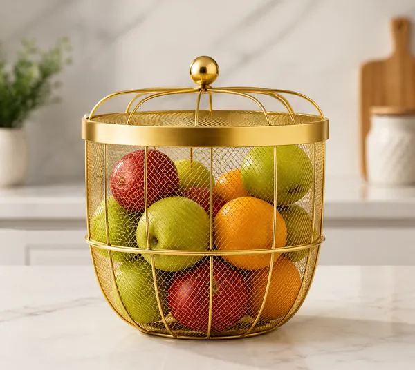 Metal_Gold_Finish_Fruit_Basket