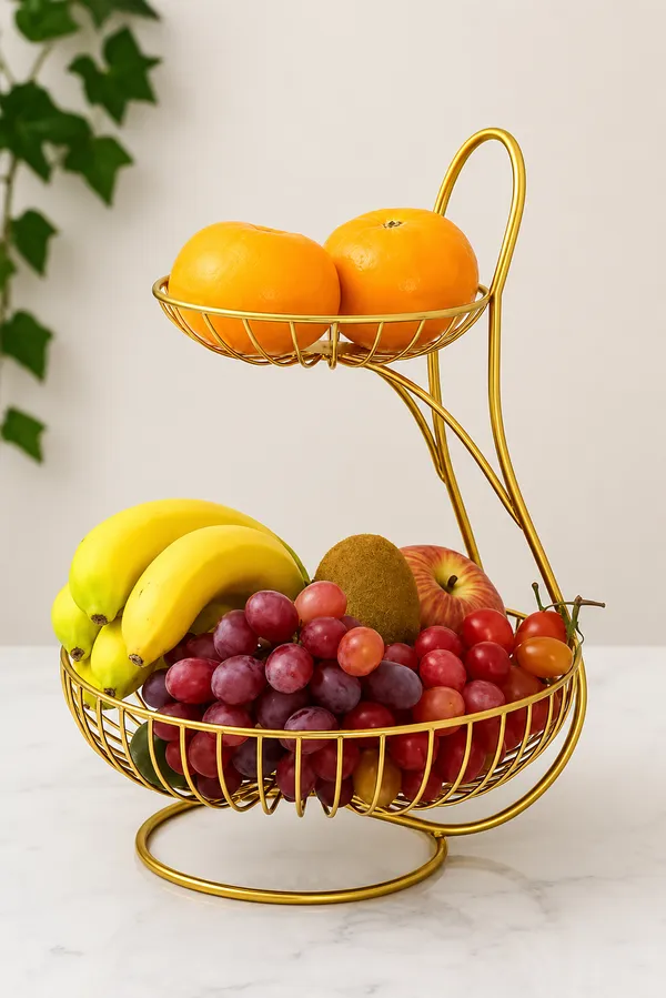 Gold_Metal_Two_Tier_Wire_Fruit_Basket