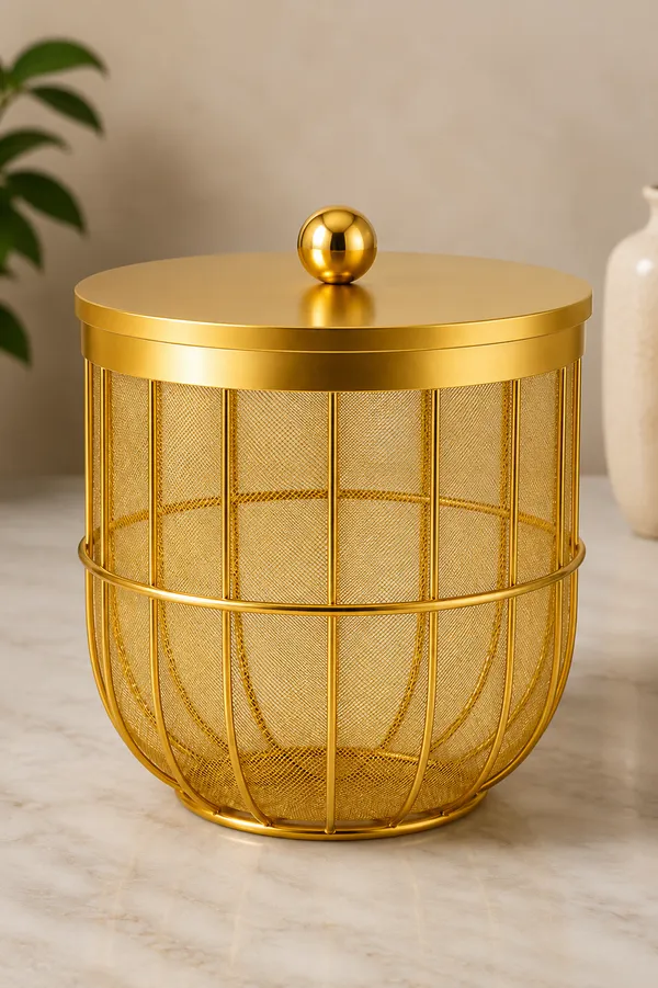 Gold_Metal_Mesh_Waste_Bin_For_Home,_Office,_Bedroom,_Study_Area_And_Workspace