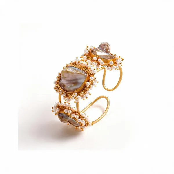 Yalina_Baroque_Gajra_Pearl_Gold_Plated_Handmade_Adjustable_Kada