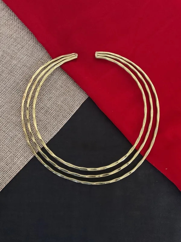 Abha_3_Layer_Brass_Plated_Hasli_Necklace
