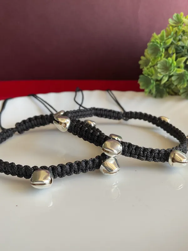 Hayaa_Silver_Plated_Ghungroo_Macrame_Anklet_Pair