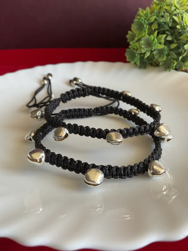 Hayaa_Silver_Plated_Ghungroo_Macrame_Anklet_Pair