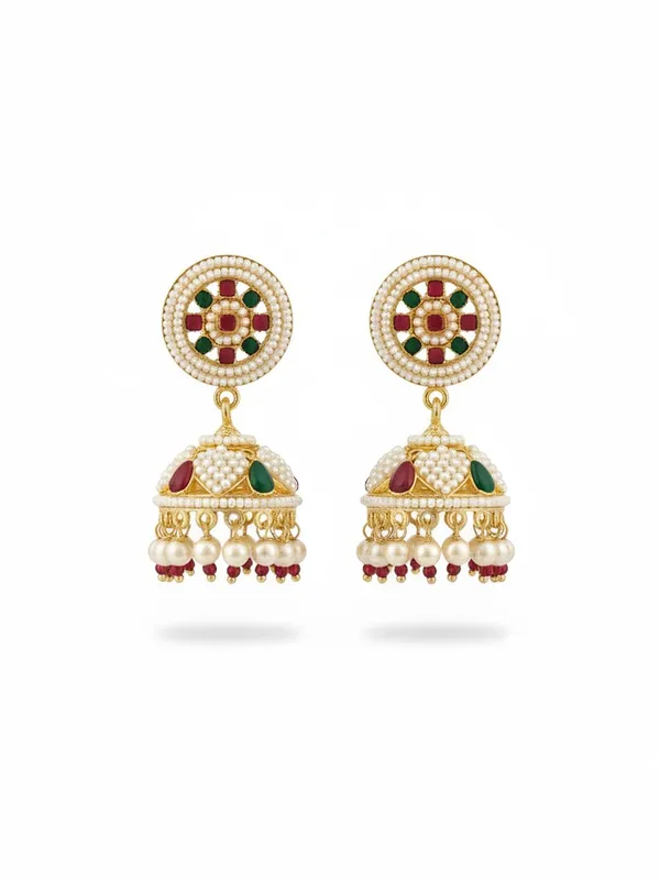 Adrika_Pearl_Jadau_Rajputi_Multicolor_Jhumkis