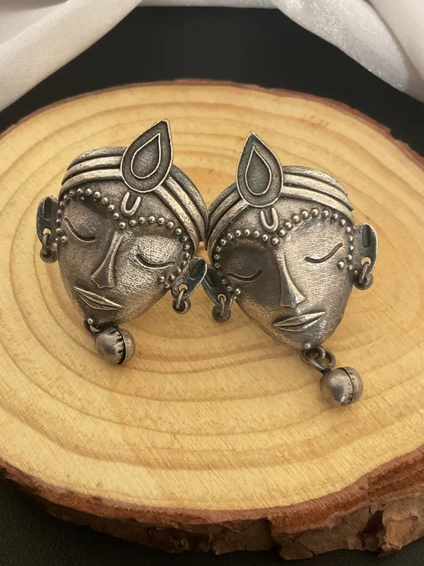 Krishna_Face_Ghungroo_Stud_Earring