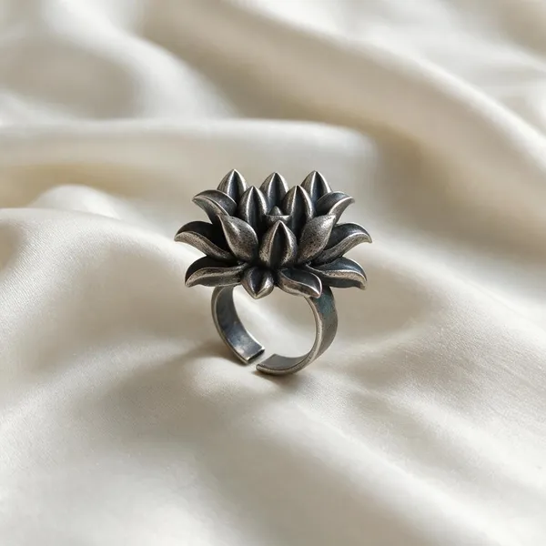 Ambuj_925_Silver_Plated_Lotus_Flower_Statement_Ring