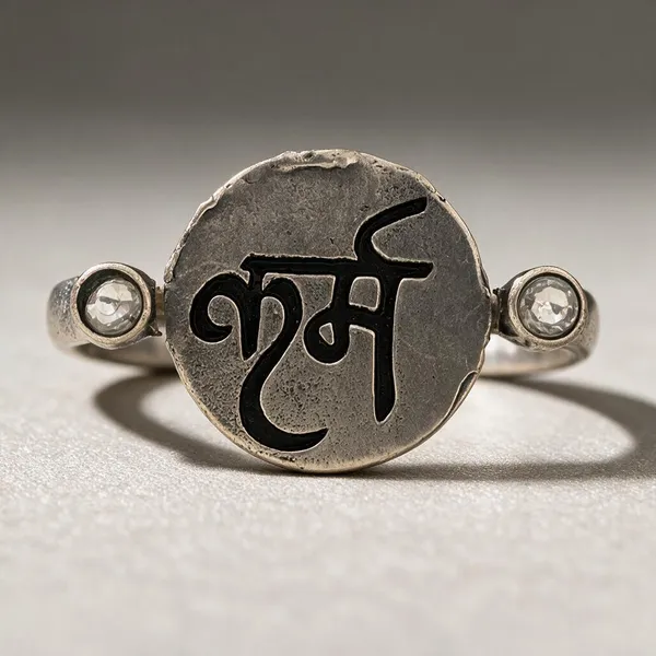 Karma_Silver_Plated_Two_Finger_Ring