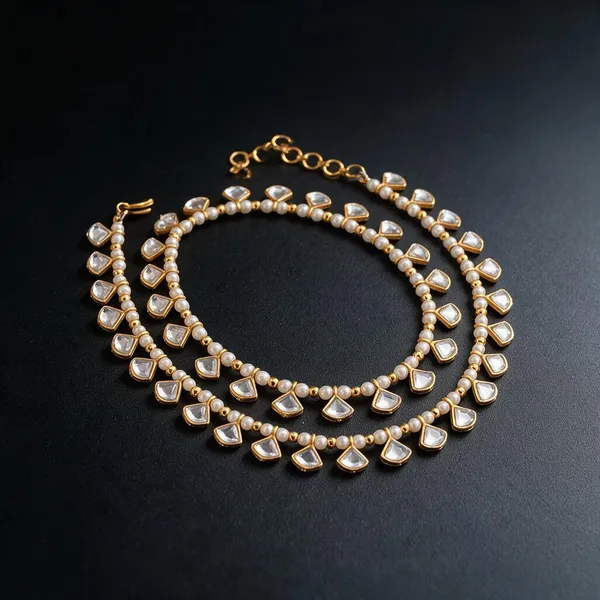 Radhika_Kundan_White_Pearl_Pair_Of_Anklets