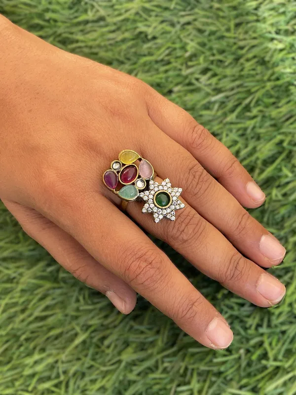 Yashaswi_Apala_Microplated_Multicolour_Navratna_Star_Finger_Ring