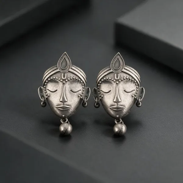 Krishna_Face_Ghungroo_Stud_Earring