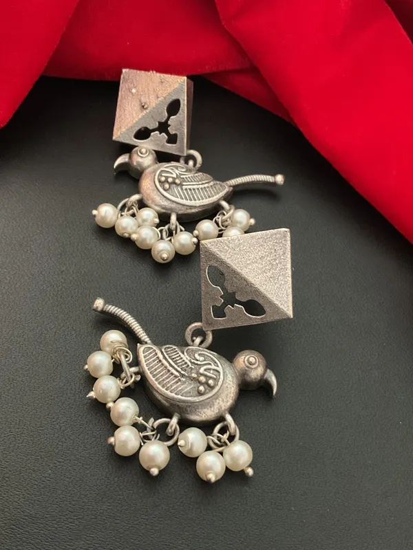 Patangi_Chidiya_Silver_Plated_Dangler_Earrings