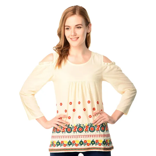 Ivory_Cotton_Embroidered_Cold_Shoulder_Top_For_Women