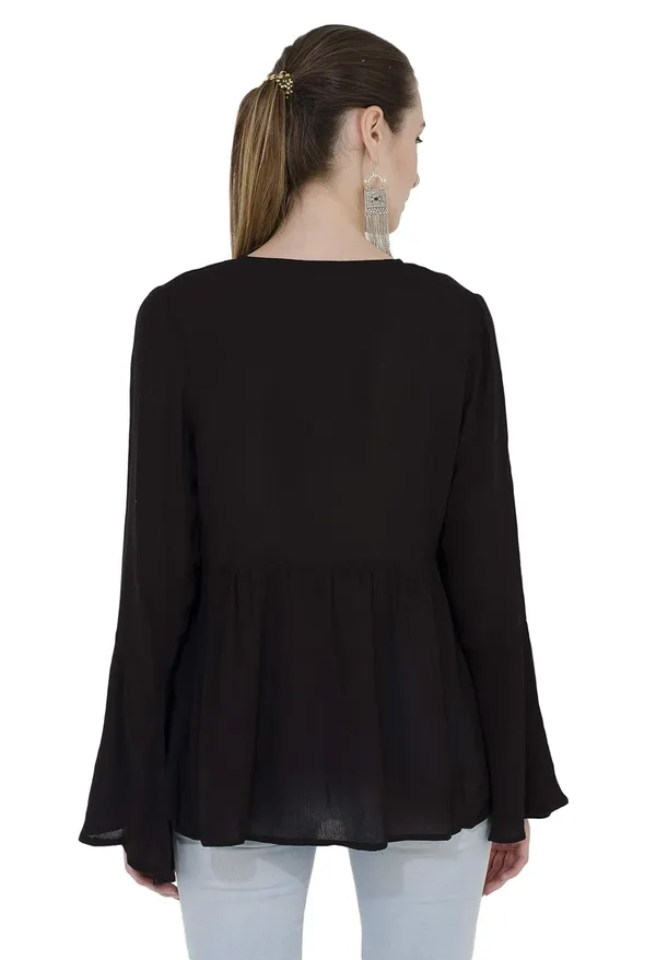 Black_Rayon_Embroidered_Long_Sleeve_Top_For_Women