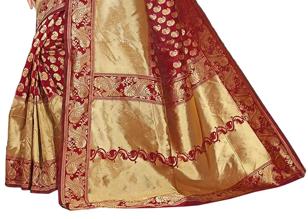 Maroon_Banarasi_Silk_Handloom_Saree_For_Women