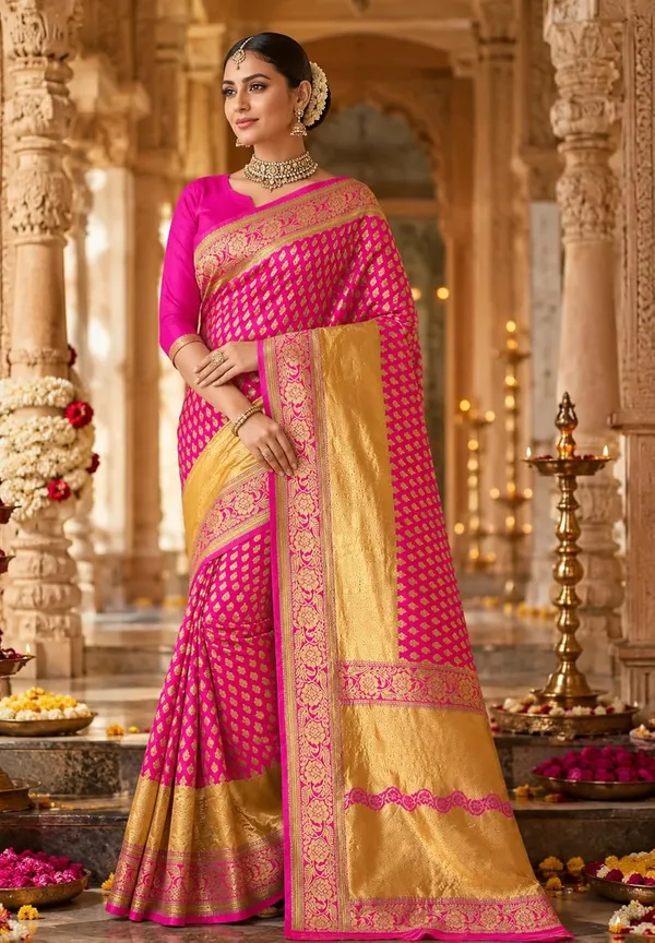 Pink_Handloom_Silk_Woven_Saree_For_Women