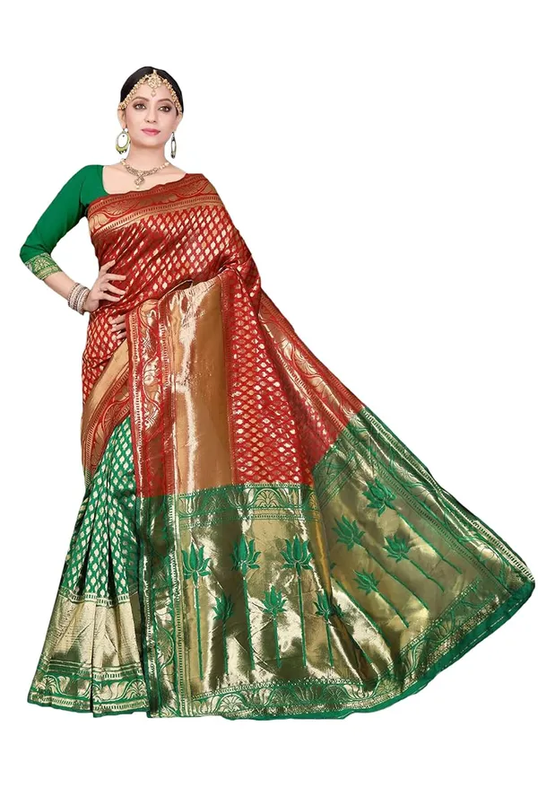 Green_Handloom_Silk_Zari_Work_Saree_For_Women