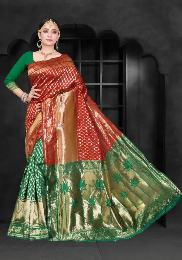 Green_Handloom_Silk_Zari_Work_Saree_For_Women