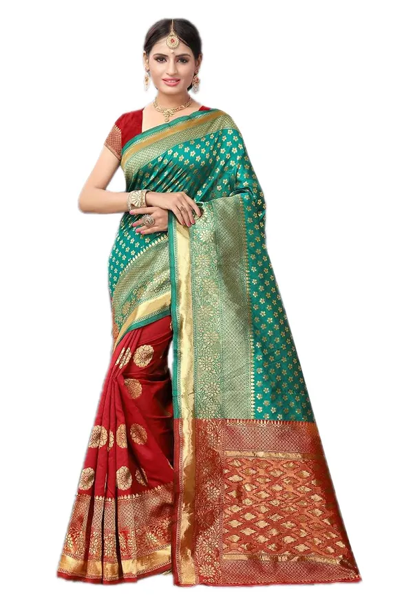 Maroon_Handloom_Silk_Zari_Work_Saree_For_Women