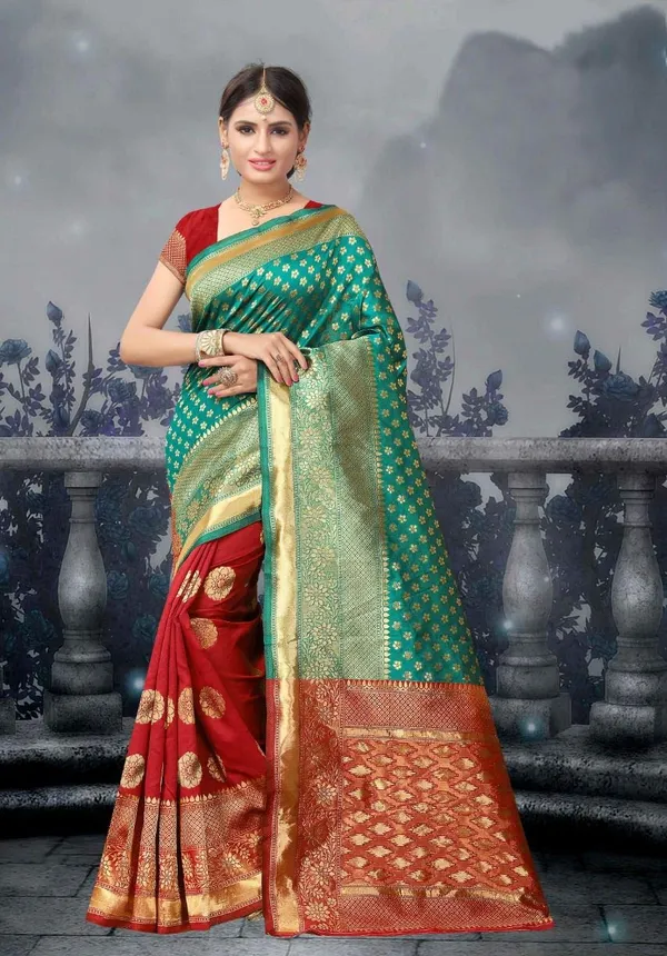 Maroon_Handloom_Silk_Zari_Work_Saree_For_Women