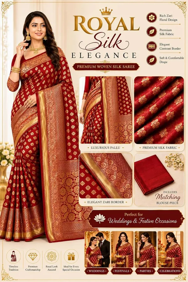 Red_Handloom_Silk_Saree_For_Women