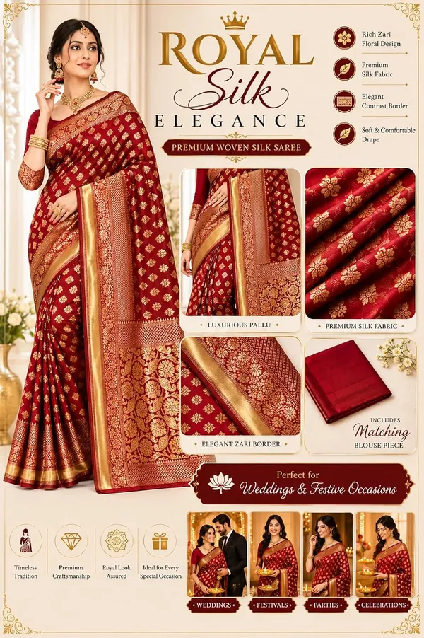 Red_Handloom_Silk_Saree_For_Women