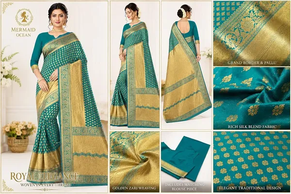 Teal_Handloom_Silk_Zari_Work_Saree_For_Women