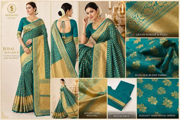 Teal_Handloom_Silk_Zari_Work_Saree_For_Women