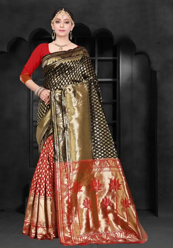 Red_Handloom_Silk_Zari_Work_Saree_For_Women