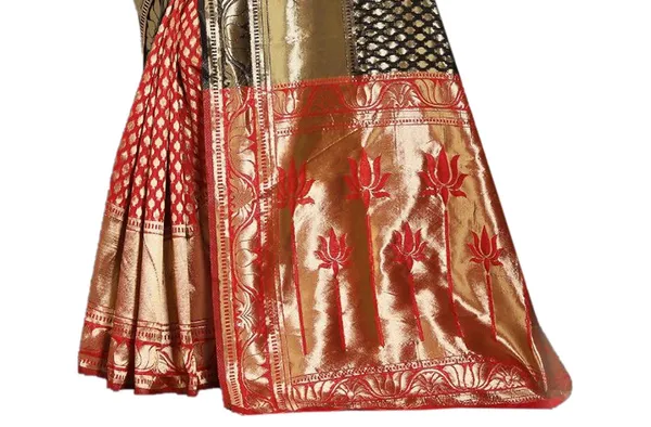 Red_Handloom_Silk_Zari_Work_Saree_For_Women
