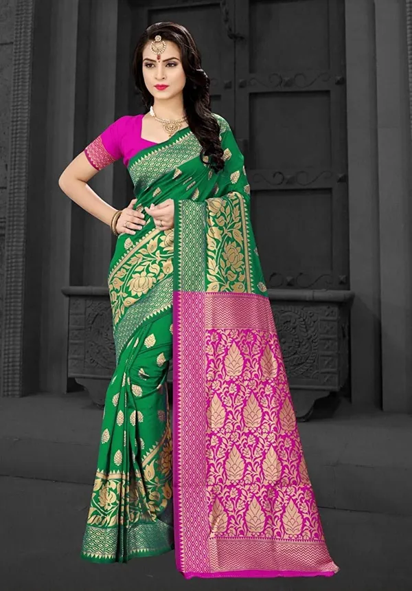 Green_Handloom_Silk_Saree_For_Women