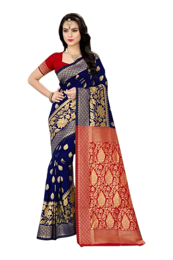 Dark_Blue_Handloom_Silk_Saree_For_Women